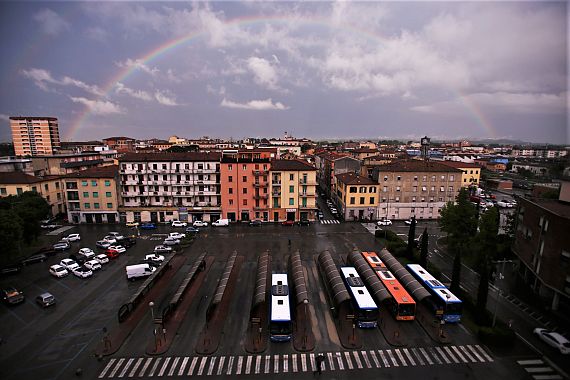 L'arcobaleno sopra Pontedera