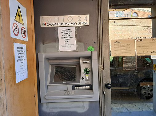 Il bancomat non è più in funzione