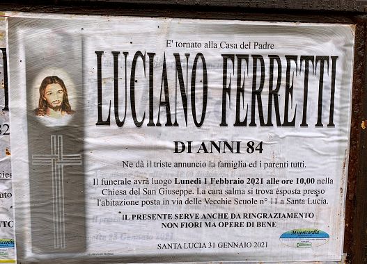 Il necrologio di Luciano Ferretti