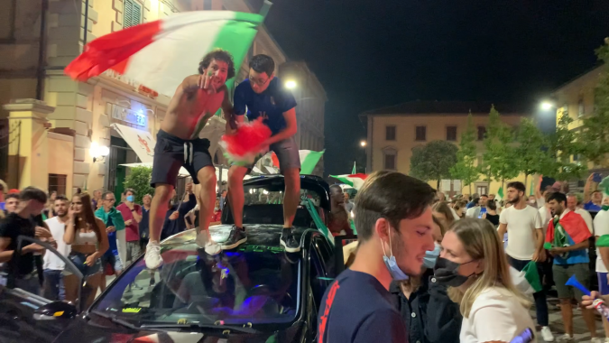 Italia campione d'Europa, la festa a Pontedera 1